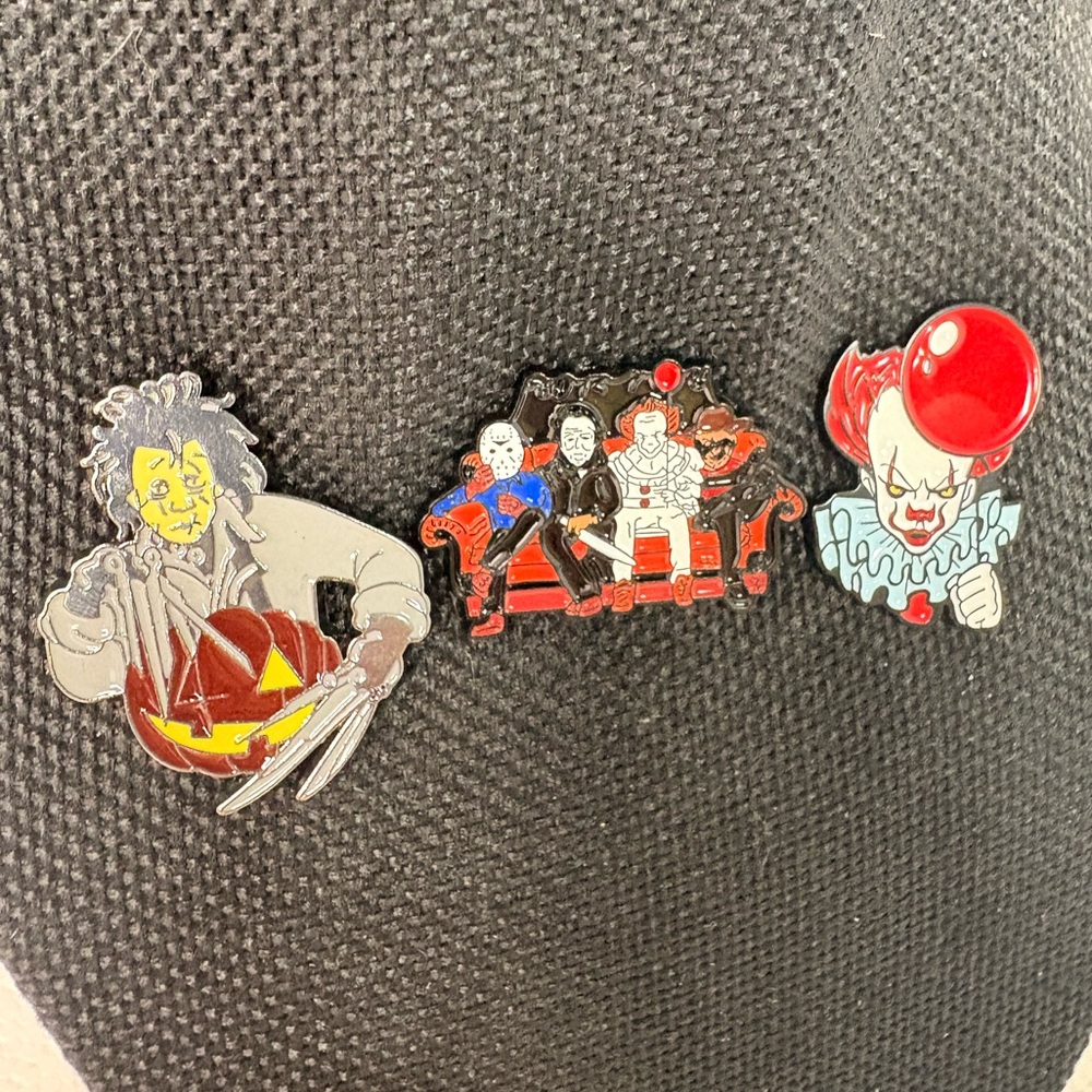 Horror Movie Character Enamel Pins Halloween